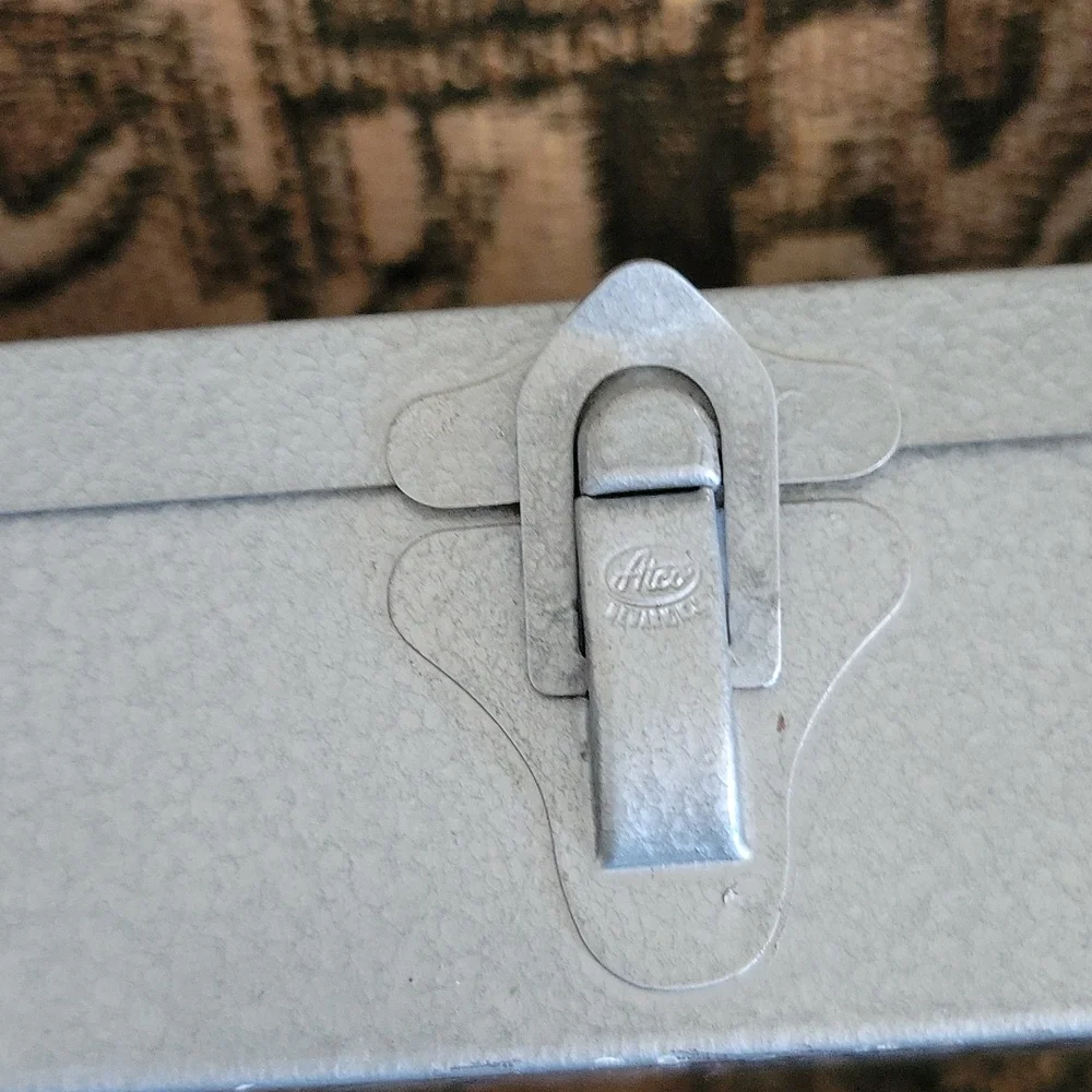 Vintage ATCO Metal 35 MM Slides Box Case 150 Slide